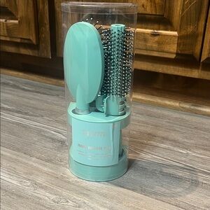 Turquoise Hair Brush Set - 3 Piece